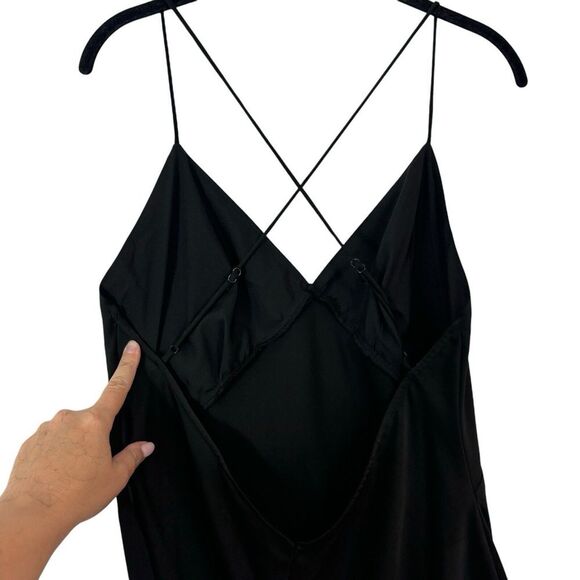 Banana Republic Asymmetrical Seam Midi Slip Dress‎ Whimsigoth Dark Fairy Size 14 - Picture 4 of 13